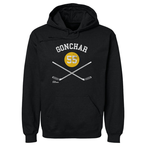 Sergei Gonchar Pittsburgh 55 Sticks  Men's Hoodie Men's Hoodie 500 LEVEL   