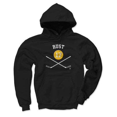 Pittsburgh Penguins Bryan Rust Men's Hoodie Men's Hoodie 500 LEVEL Black S Men's Hoodie