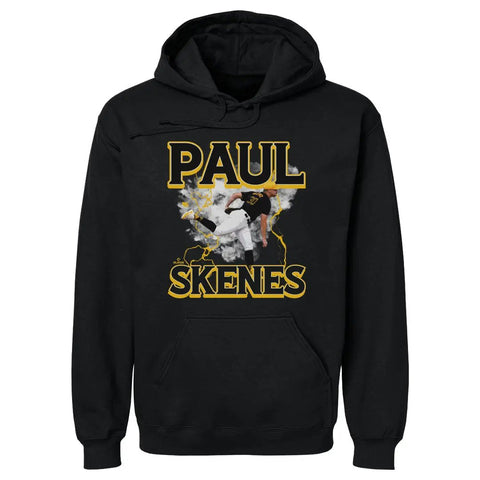 Paul Skenes Pittsburgh Pirates Lightning  | Men's Hoodie Men's Hoodie 500 LEVEL Black S Men's Hoodie