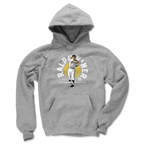 Ralph Kiner Emblem  Men's Hoodie Men's Hoodie 500 LEVEL Gray S Men's Hoodie