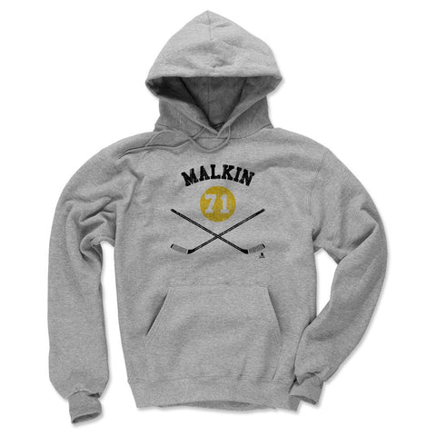 Pittsburgh Penguins Evgeni Malkin Men's Hoodie Men's Hoodie 500 LEVEL Gray S Men's Hoodie