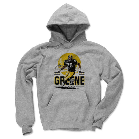 Joe Greene Pittsburgh Skyline Men's Hoodie Men's Hoodie 500 LEVEL Gray S Men's Hoodie