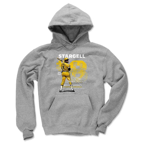 Pittsburgh Pirates Willie Stargell Men's Hoodie Men's Hoodie 500 LEVEL Gray S Men's Hoodie