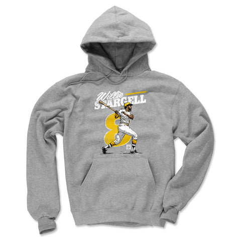 Pittsburgh Pirates Willie Stargell Men's Hoodie Men's Hoodie 500 LEVEL Gray S Men's Hoodie