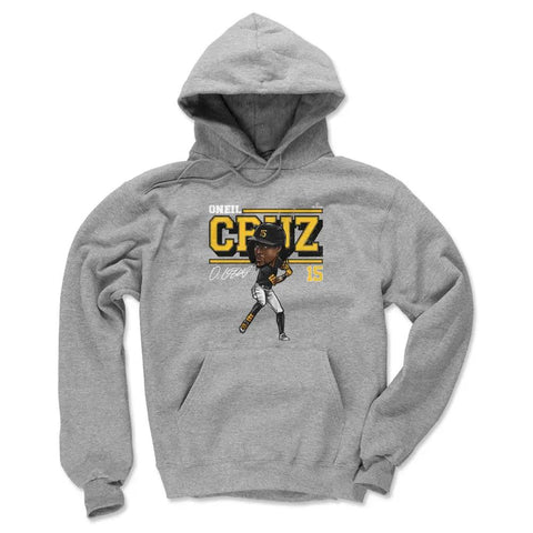 Pittsburgh Pirates Oneil Cruz Men's Hoodie Men's Hoodie 500 LEVEL Gray S Men's Hoodie