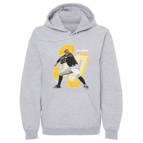 Pittsburgh Pirates Paul Skenes Men's Hoodie Men's Hoodie 500 LEVEL Gray S Men's Hoodie