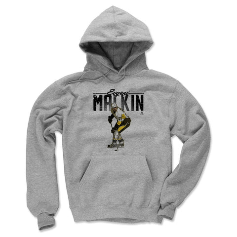 Pittsburgh Penguins Evgeni Malkin Men's Hoodie Men's Hoodie 500 LEVEL Gray S Men's Hoodie