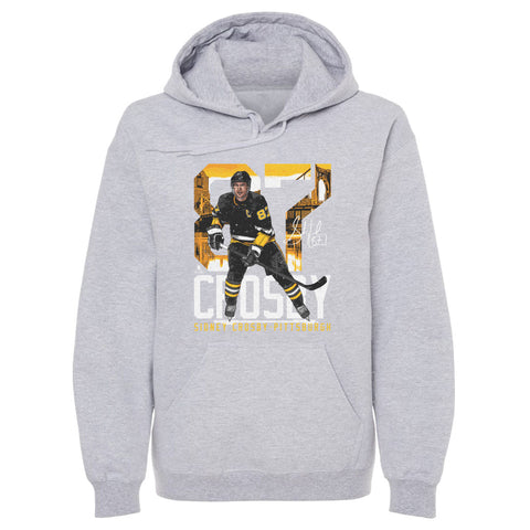 Pittsburgh Penguins Sidney Crosby Men's Hoodie Men's Hoodie 500 LEVEL Gray S Men's Hoodie