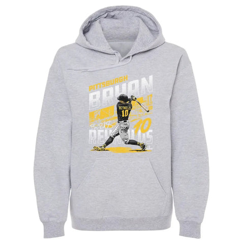 Pittsburgh Pirates Bryan Reynolds Men's Hoodie Men's Hoodie 500 LEVEL Gray S Men's Hoodie