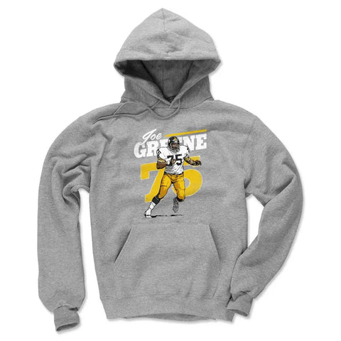 Joe Greene Retro  Men's Hoodie Men's Hoodie 500 LEVEL Gray S Men's Hoodie