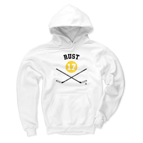 Pittsburgh Penguins Bryan Rust Men's Hoodie Men's Hoodie 500 LEVEL White S Men's Hoodie