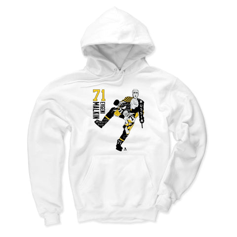 Pittsburgh Penguins Evgeni Malkin Men's Hoodie Men's Hoodie 500 LEVEL White S Men's Hoodie