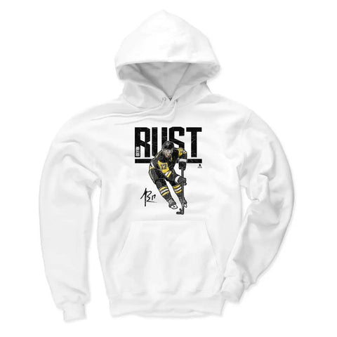 Pittsburgh Penguins Bryan Rust Men's Hoodie Men's Hoodie 500 LEVEL White S Men's Hoodie