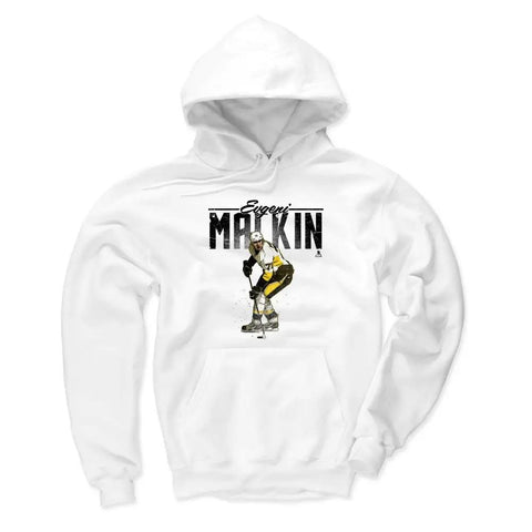 Pittsburgh Penguins Evgeni Malkin Men's Hoodie Men's Hoodie 500 LEVEL White S Men's Hoodie