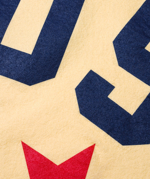 USA Camp Flag | Oxford Pennant Wool Felt Banner – Red White Blue Flag