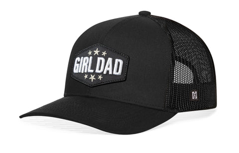 Girl Dad Trucker Hat  |  Black  Snapback