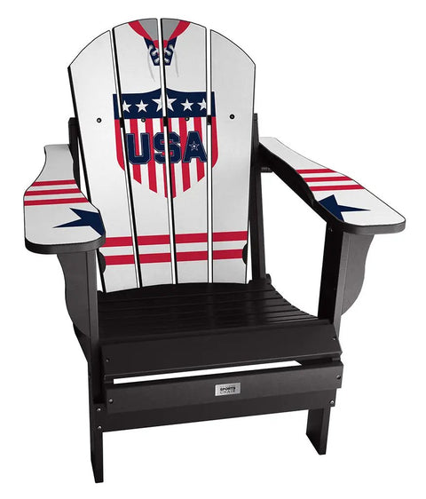 USA Classic Adirondack Chair International Series Chairs mycustomsportschair Black Away 