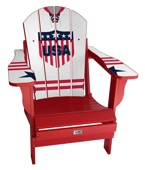 USA Classic Adirondack Chair International Series Chairs mycustomsportschair Red Away 
