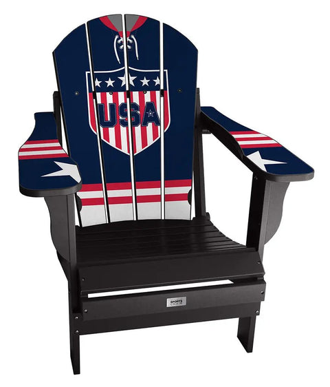USA Classic Adirondack Chair International Series Chairs mycustomsportschair Black Home 