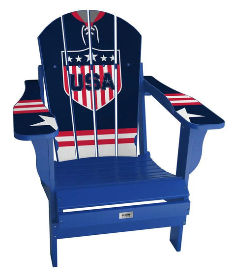 USA Classic Adirondack Chair International Series Chairs mycustomsportschair Blue Home 