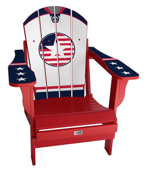 USA Retro Adirondack Chair International Series Chairs mycustomsportschair Red Away 