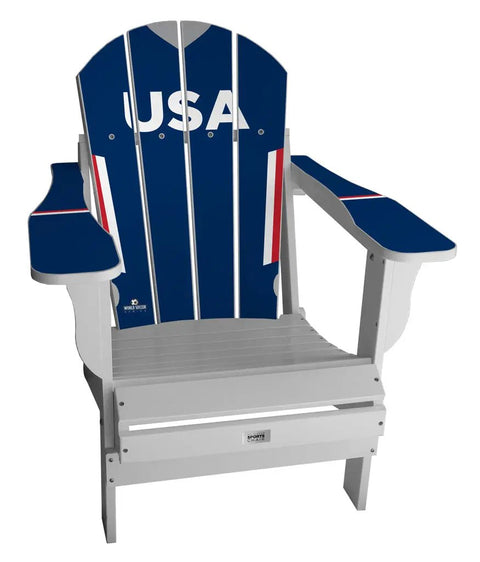 USA World Soccer Adirondack Chair World Soccer Series mycustomsportschair White Home 
