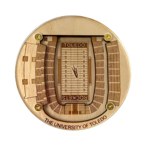 University of Toledo Coaster Art (Glass Bowl) | StadiumMapArt Coaster StadiumMapArt   