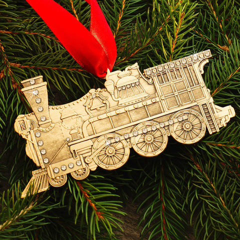 Wendell August Forge Vintage Locomotive Ornament | Handcrafted Bronze Steam Engine Collectible