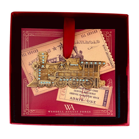 Wendell August Forge Vintage Locomotive Ornament | Handcrafted Bronze Steam Engine Collectible