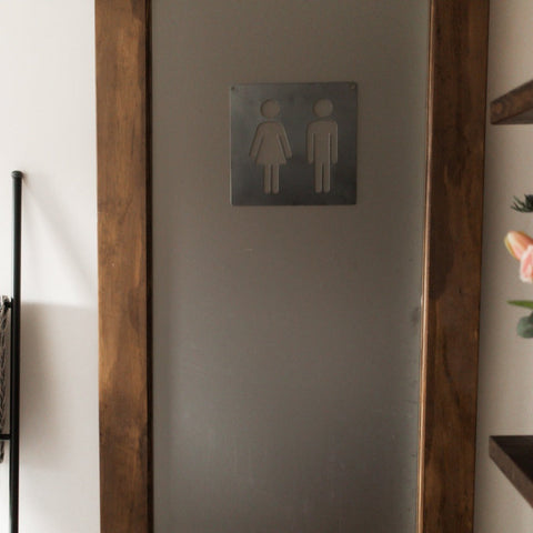 Bathroom Square Sign