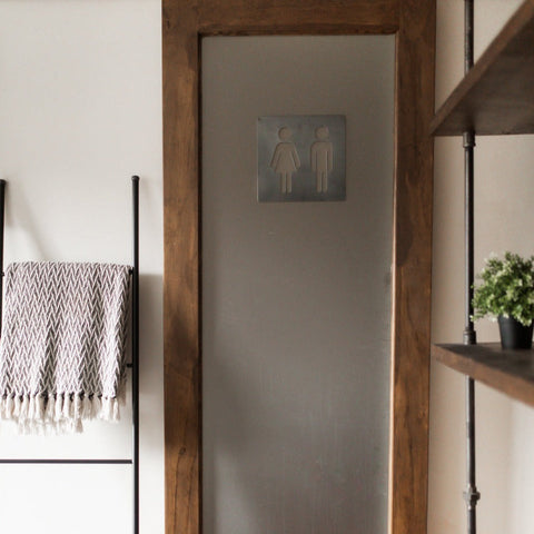 Bathroom Square Sign