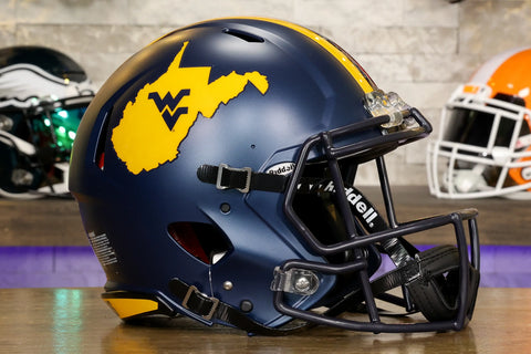 West Virginia Mountaineers Riddell Speed Authentic Helmet - Country Roads 2023