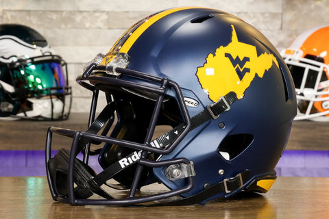 West Virginia Mountaineers Riddell Speed Authentic Helmet - Country Roads 2023