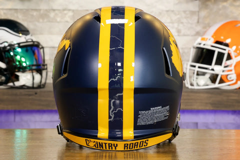 West Virginia Mountaineers Riddell Speed Authentic Helmet - Country Roads 2023