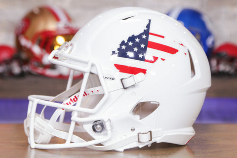 West Virginia Mountaineers Riddell Speed Authentic Helmet - Stars and Stripes