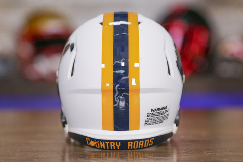 West Virginia Mountaineers Riddell Speed Mini Helmet - Country Roads