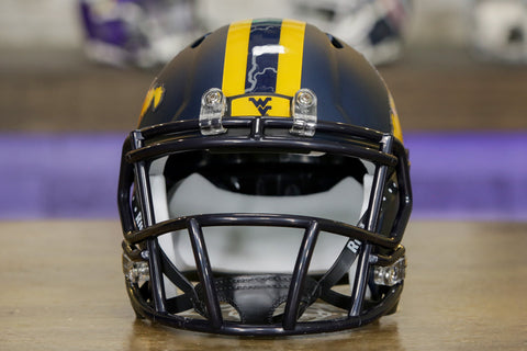 West Virginia Mountaineers Riddell Speed Mini Helmet - Satin Navy