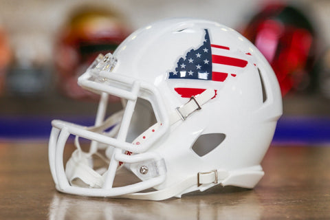 West Virginia Mountaineers Riddell Speed Mini Helmet - Stars and Stripes