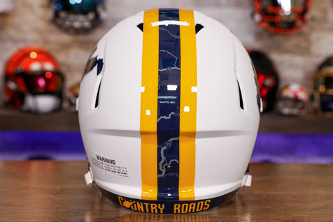 West Virginia Mountaineers Riddell Speed Replica Helmet - Country Roads White