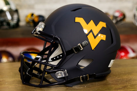 West Virginia Mountaineers Riddell Speed Replica Helmet - Matte Navy