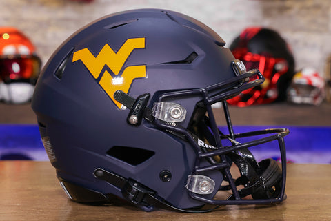 West Virginia Mountaineers Riddell SpeedFlex Authentic Helmet - Matte Navy