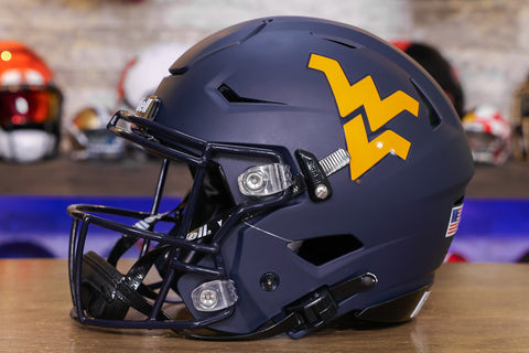 West Virginia Mountaineers Riddell SpeedFlex Authentic Helmet - Matte Navy