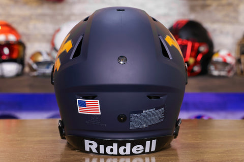 West Virginia Mountaineers Riddell SpeedFlex Authentic Helmet - Matte Navy