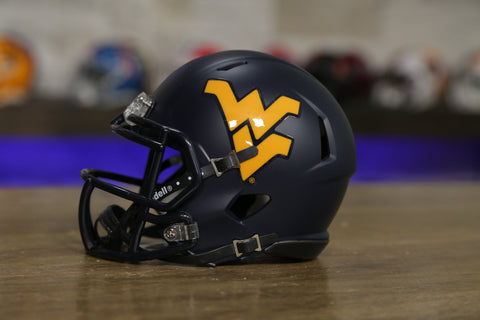 West Virginia Mountaineers Riddell Speed Mini Helmet - Matte Navy