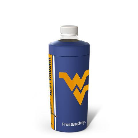 West Virginia Mountaineers Universal Can Cooler - Insulated Drink Holder With Silicone Lid