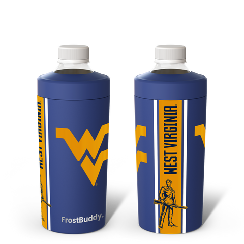 West Virginia Mountaineers Universal Can Cooler - Insulated Drink Holder With Silicone Lid