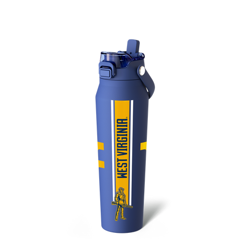 West Virginia Mountaineers Insulated Water Bottle – 32oz Stainless Steel Leak Proof Hydration Bottle