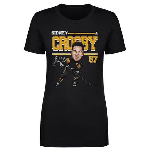 Pittsburgh Penguins Sidney Crosby Women's T-Shirt Women's T-Shirt 500 LEVEL Black S Women's T-Shirt