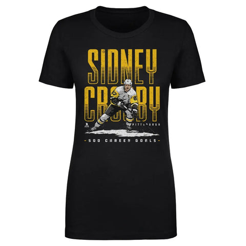 Pittsburgh Penguins Sidney Crosby Women's T-Shirt Women's T-Shirt 500 LEVEL Black S Women's T-Shirt