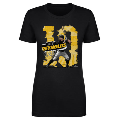 Pittsburgh Pirates Bryan Reynolds Women's T-Shirt Women's T-Shirt 500 LEVEL Black S Women's T-Shirt